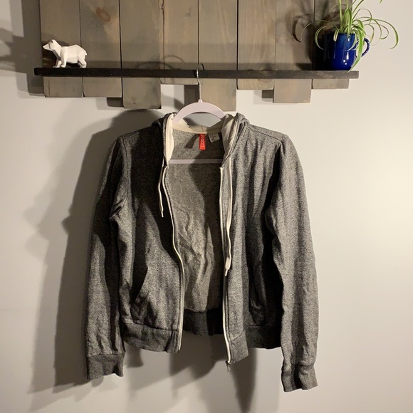 Speckled grey zip up hoodie - Picture 2 of 6